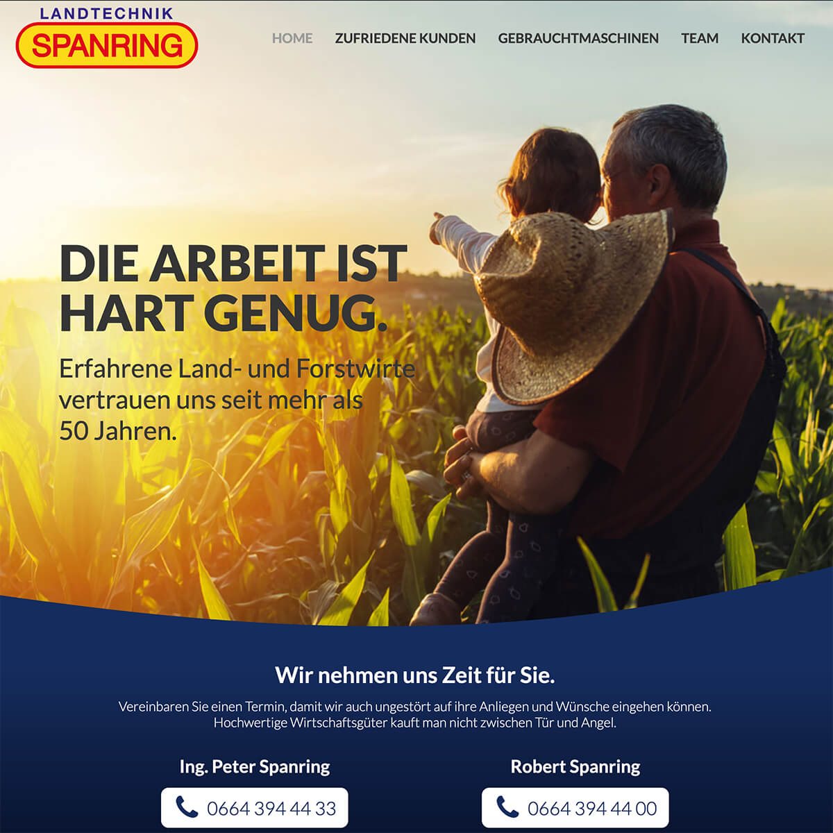 Website Spanring Landtechnik Zöbern