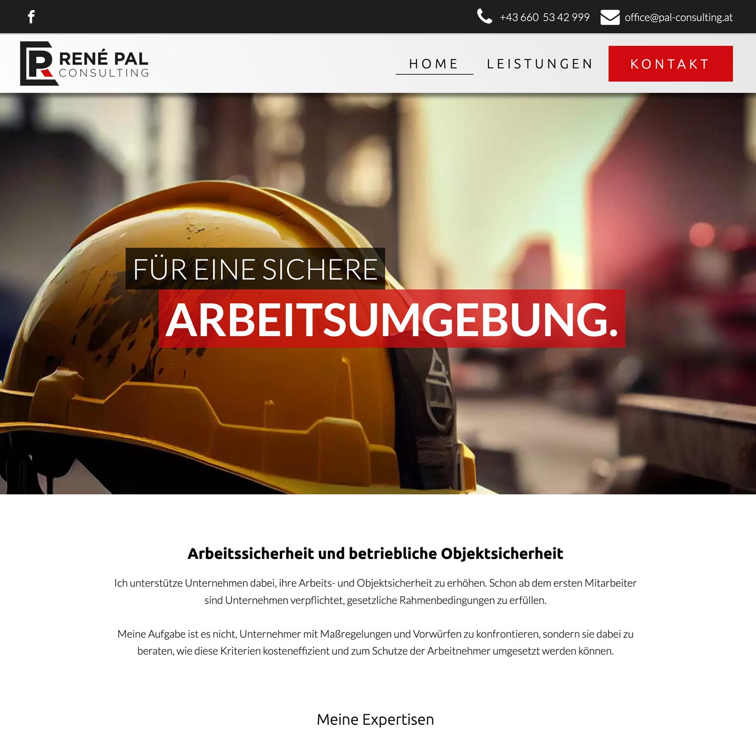 Website von Rene Pal Consulting in Oberdorf
