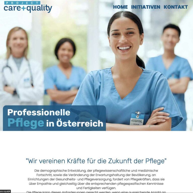 Project care and quality Website